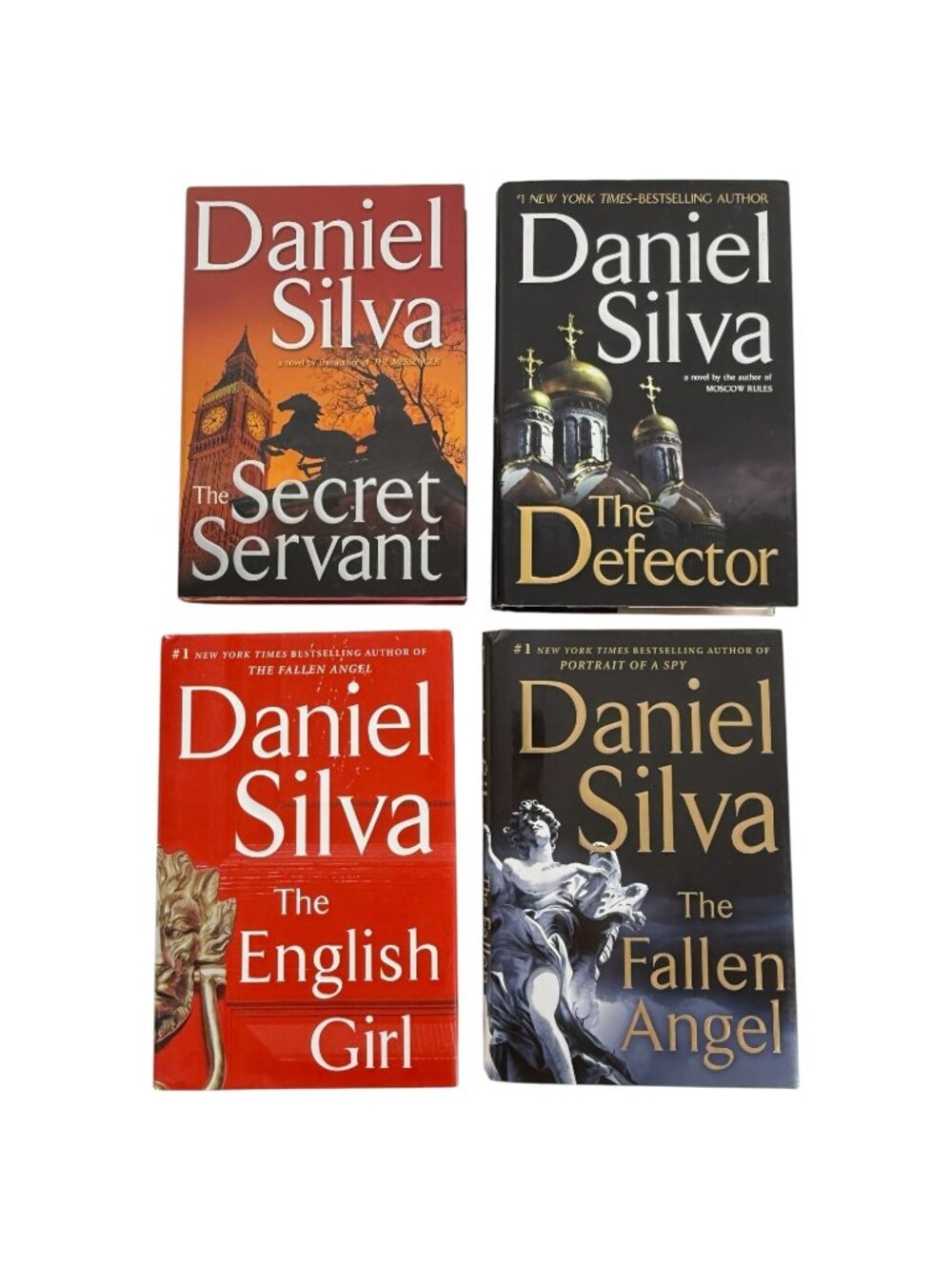 4 Daniel Silva Book‎ Lot HC/DJ Secret Servant Defector English Girl Fallen Angel